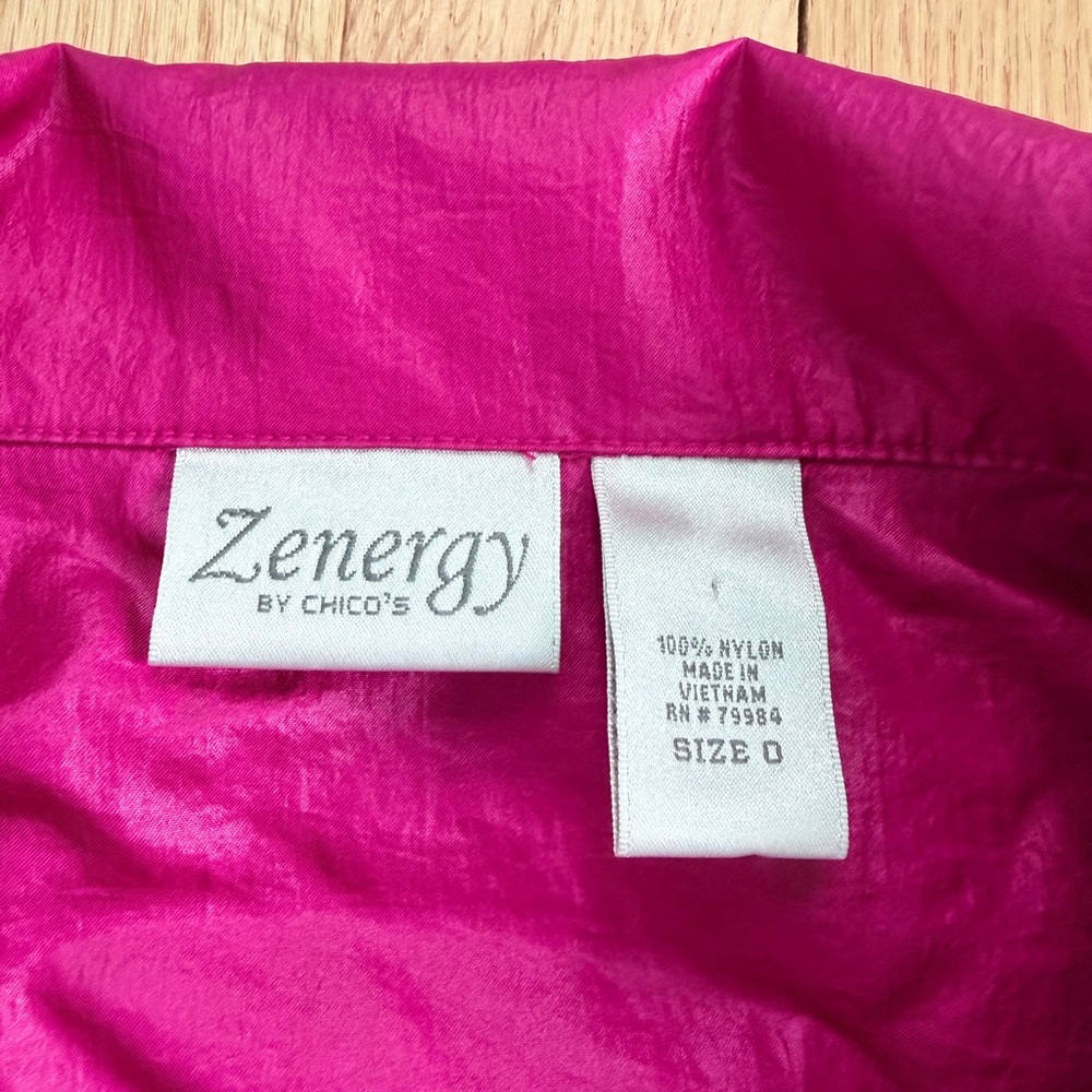Chico’s Zenergy Hot Pink Windbreaker XS/S 90s Style - Picture 3 of 5